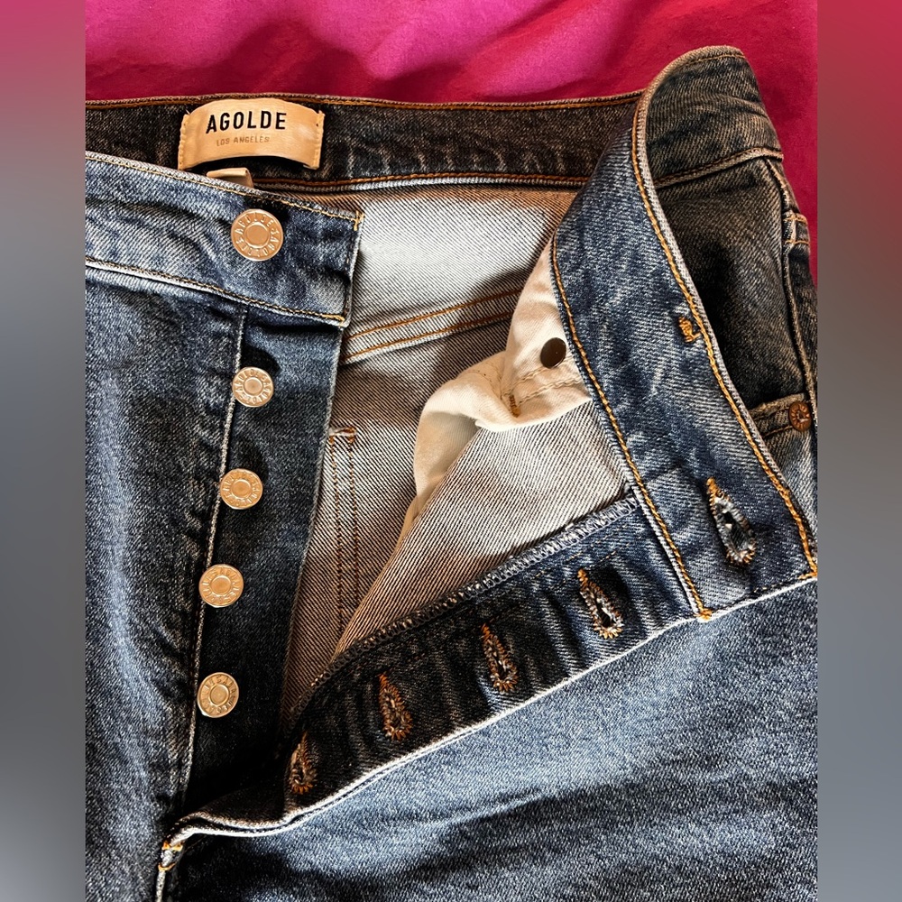 Agolde Riley High Rise Jeans Sz 29 - Picture 4 of 7